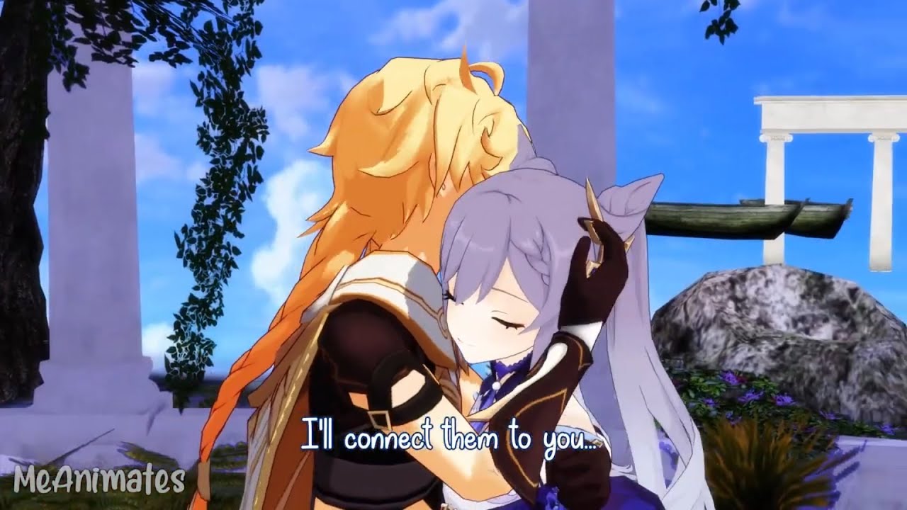 Aether sings to Keqing || Genshin Impact Animation MMD