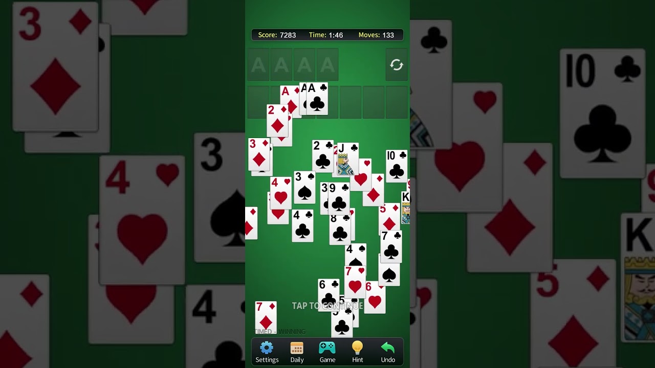 Classic Mobile Game Solitaire - Classic Game ASMR (406)