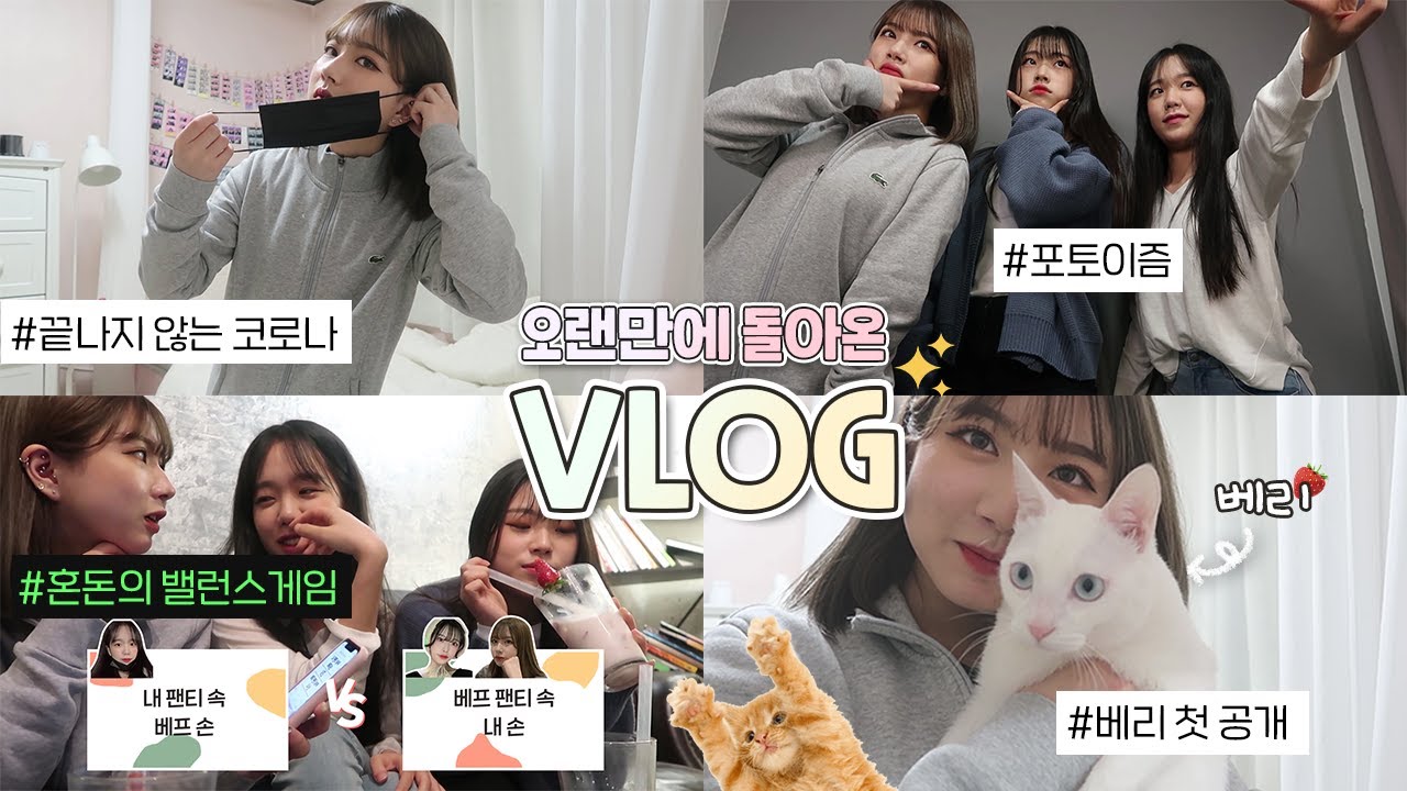 V-LOG 브이로그 맛집의 귀환ت 혼돈의 밸런스 게임 | 베리 첫 공개 개인기 대방출ฅ^•ﻌ•^ฅ