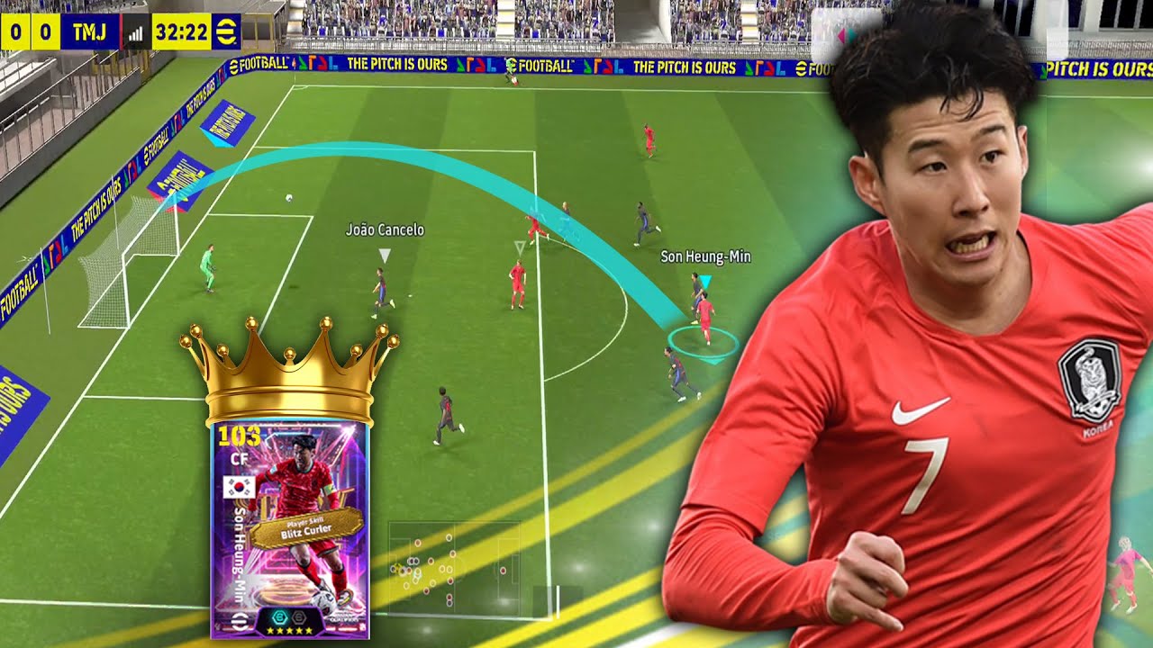 Son Heung-min Show Time o Rei do Blitz Curler no eFootball Mobile