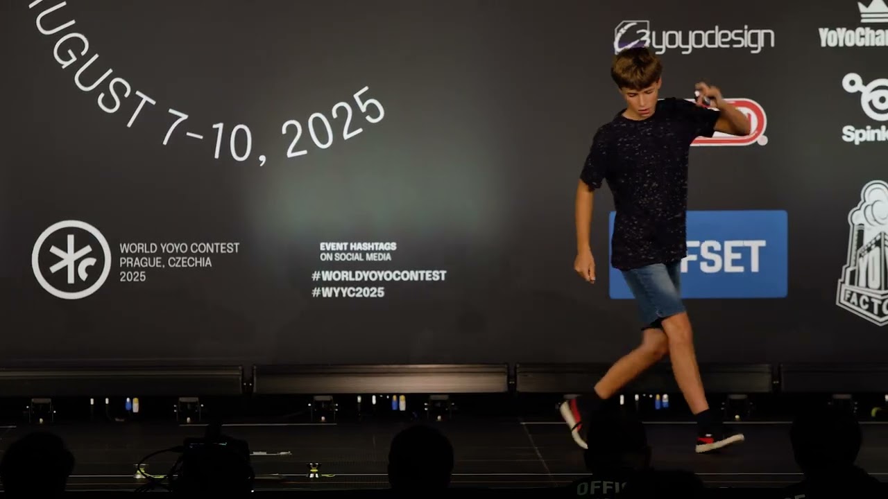 9th Place &ndash; J&aacute;chym Kučera &ndash; Junior Freestyle Final &ndash; World YoYo Contest 2025