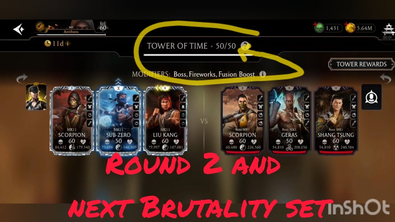 Mk mobile. Tower of time. Boss 50. Round 2. Geras brutality set is completed🔥🔥🔥🔥@MorMot67
