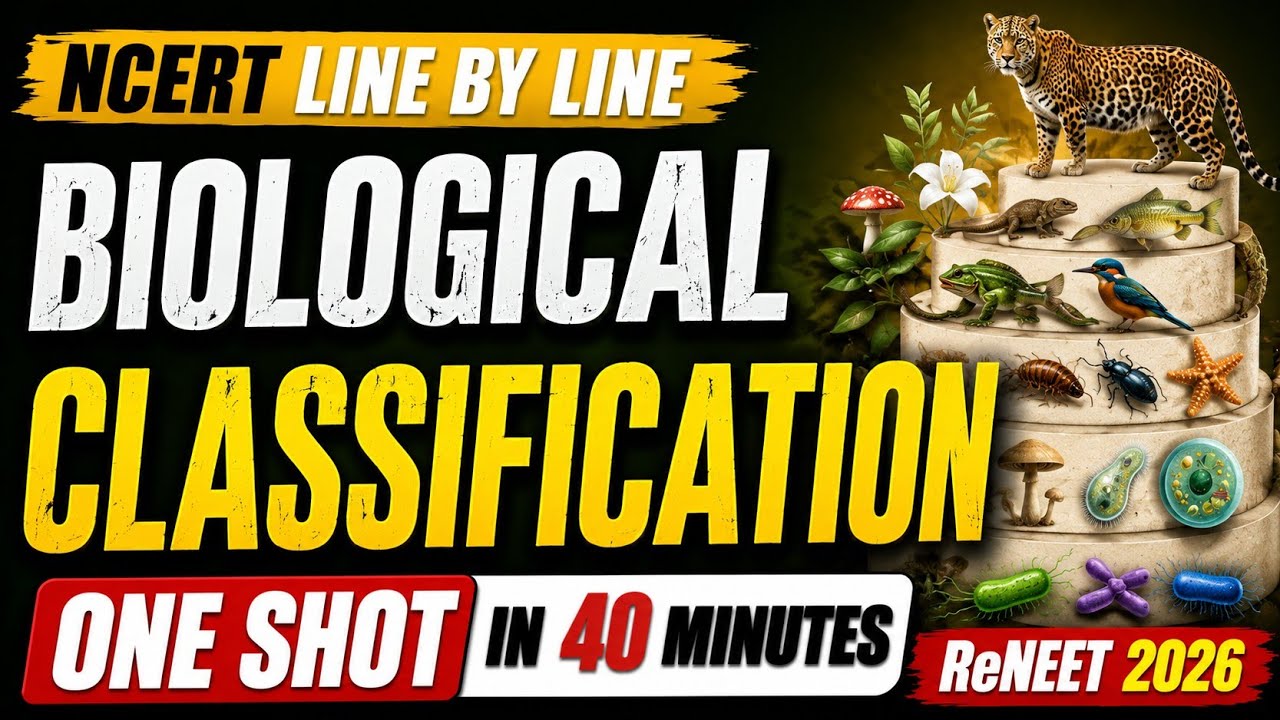 🔥 Biological Classification One Shot 💯 NCERT Line by Line | NEET 2026 | Class 11th #neet2026 #11th 