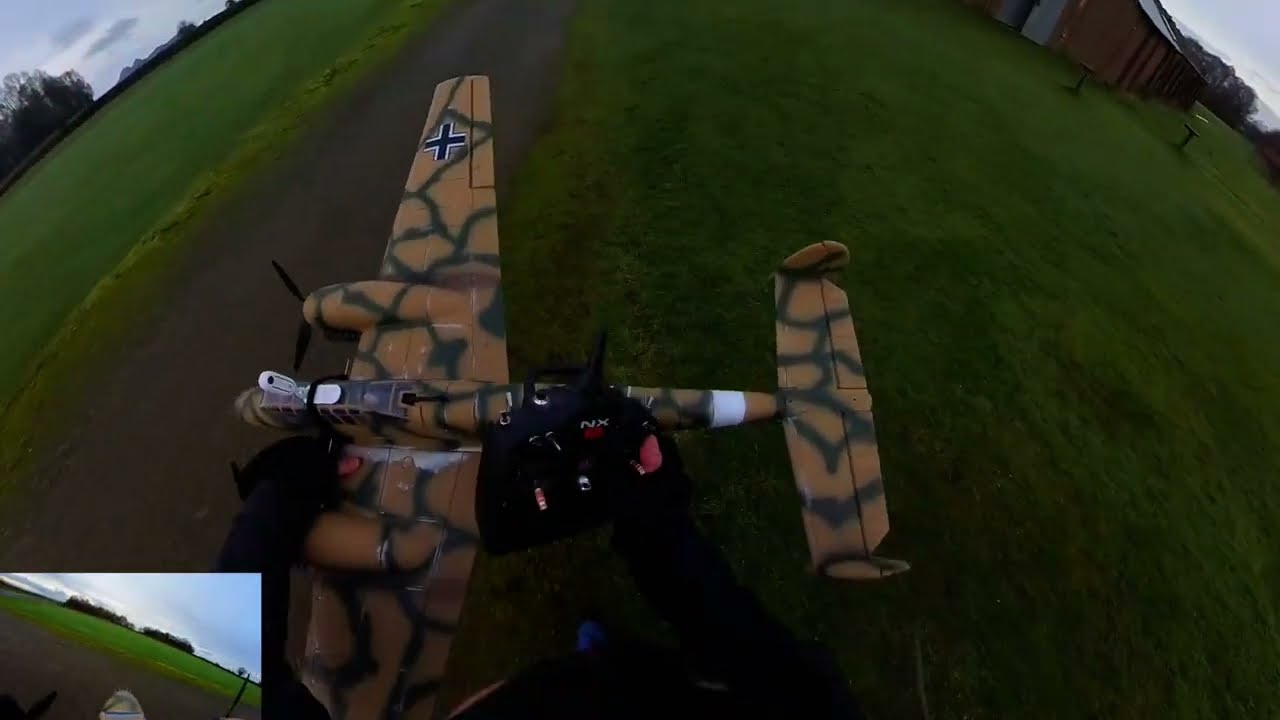 SKippy's Dynam Messerschmitt Bf-110 V2 with Insta360 GO2