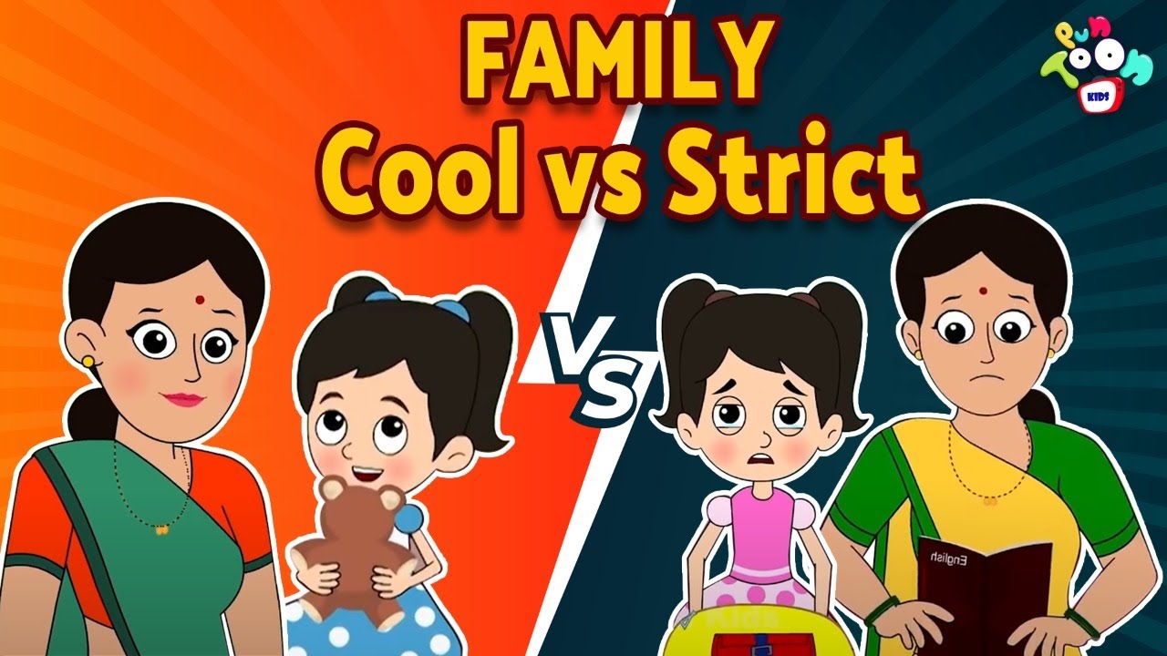 FAMILY - Cool vs Strict | Mom Vs Dad | Hindi Stories | Hindi Cartoon | हिंदी कार्टून