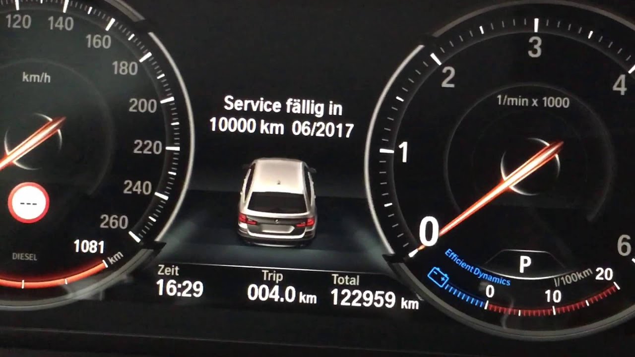 BMW Multifunktionales Instrumentendisplay 6WB F10 5er Review (German)