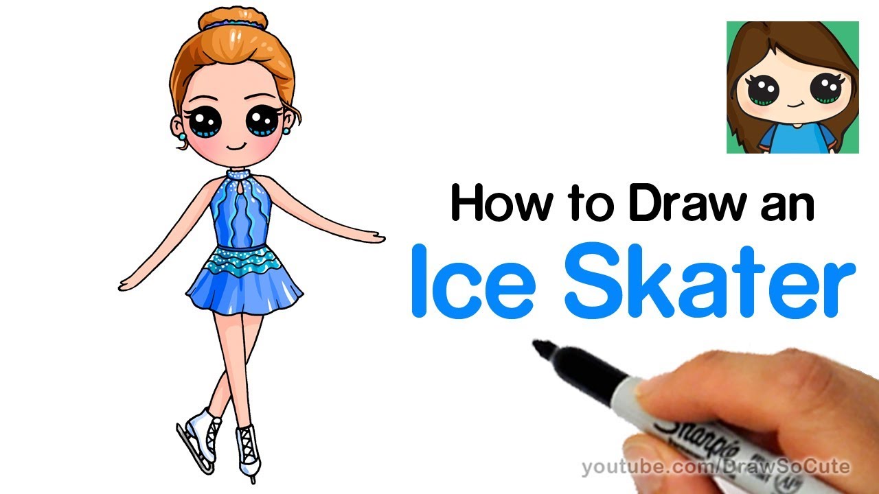 How to Draw an Ice Skater | Olympic Figure Skating