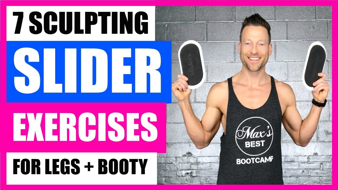 7 SLIDER EXERCISES FOR LEGS (Sculpt & Tone) 🍑🔥 | Lower Body Slider Exercises - LIVE!