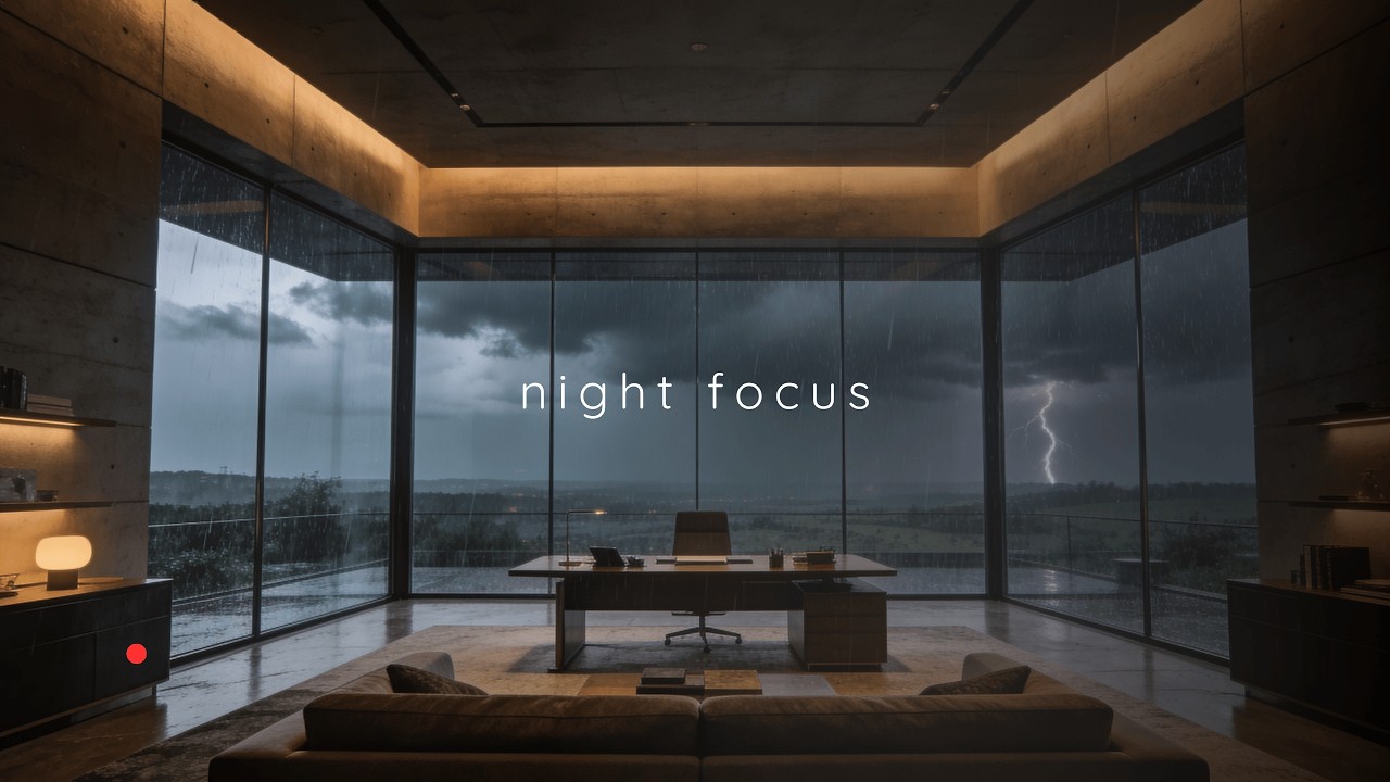 Deep Work Session 03 | 1 Hour Rainy Night Focus for Coding & Flow