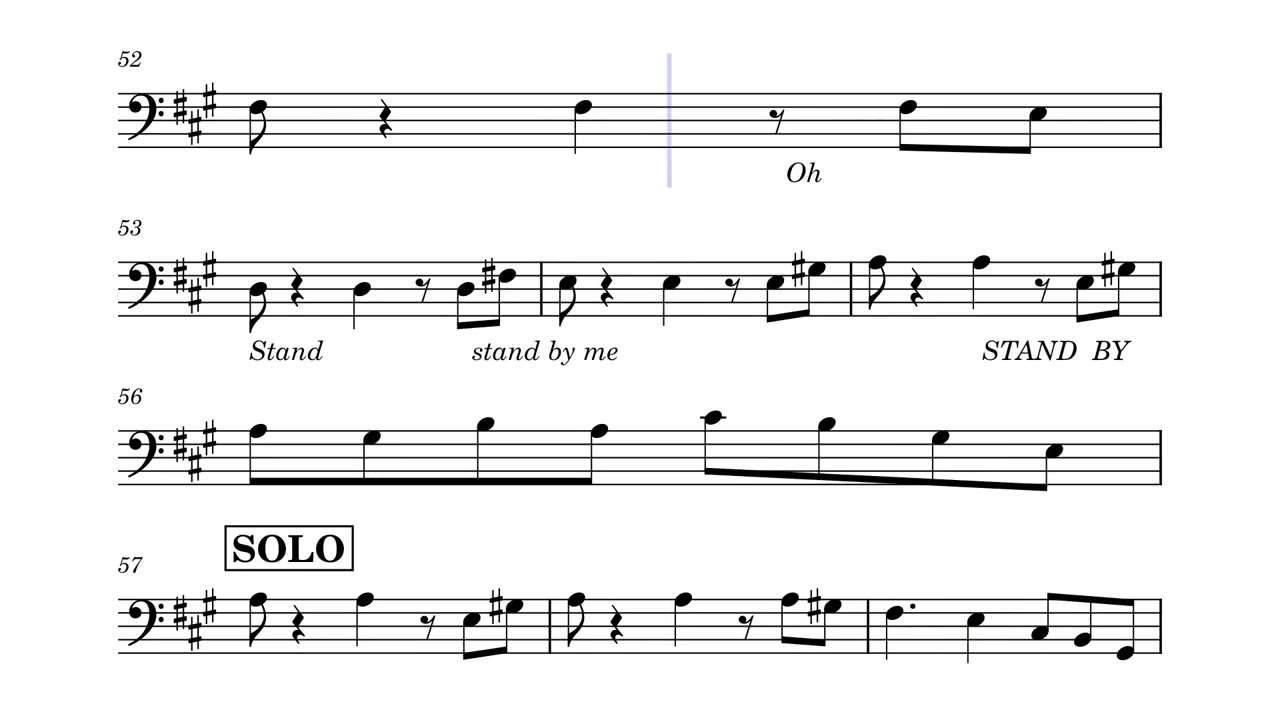 Stand By Me bass transcript
