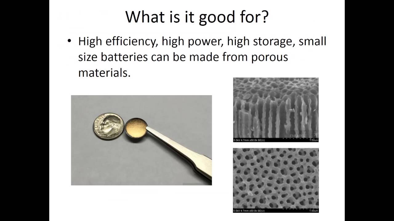 Porous materials with large surface area