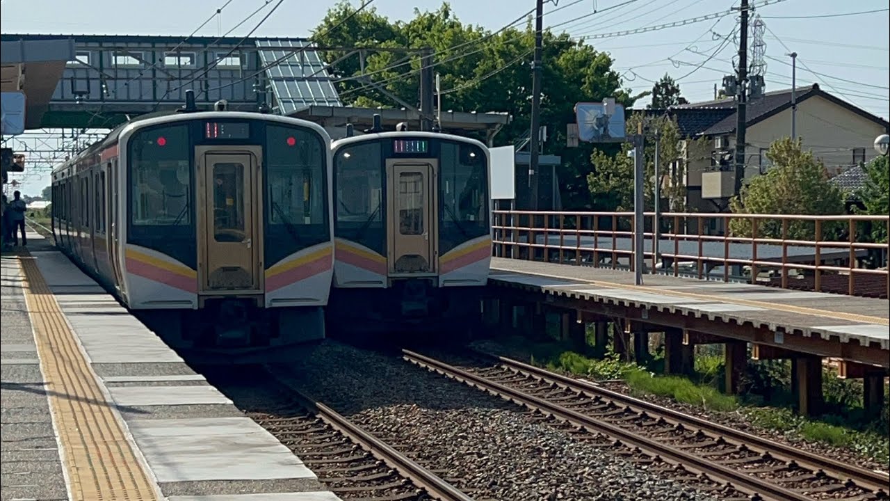 白新(はくしん)線豊栄行きと新潟行き　PM3:20  Hakushin Line for Toyosaka and Niigata