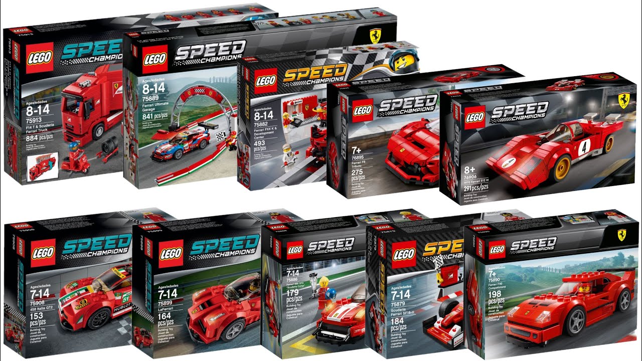 All LEGO Speed Champions Ferrari sets 2015 - 2022 CompilationCollection Speed Build