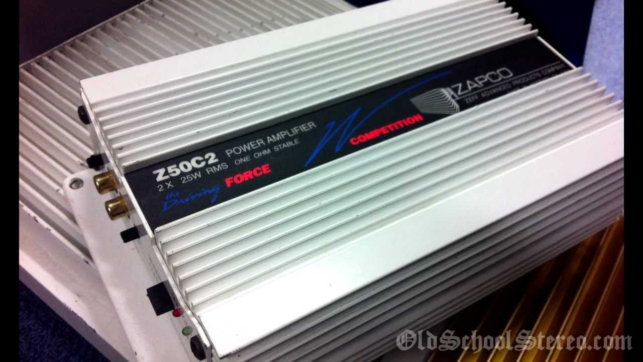 Old School Zapco Z50C2 50 Watt Amp Tested for RMS Watts Power 1080P