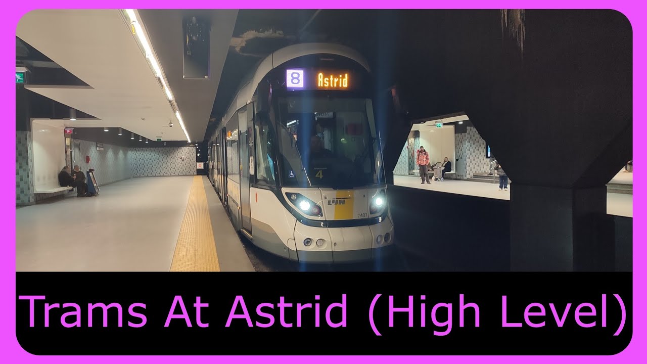 Trams At Astrid (High Level)(Antwerp)(04/01/2025)
