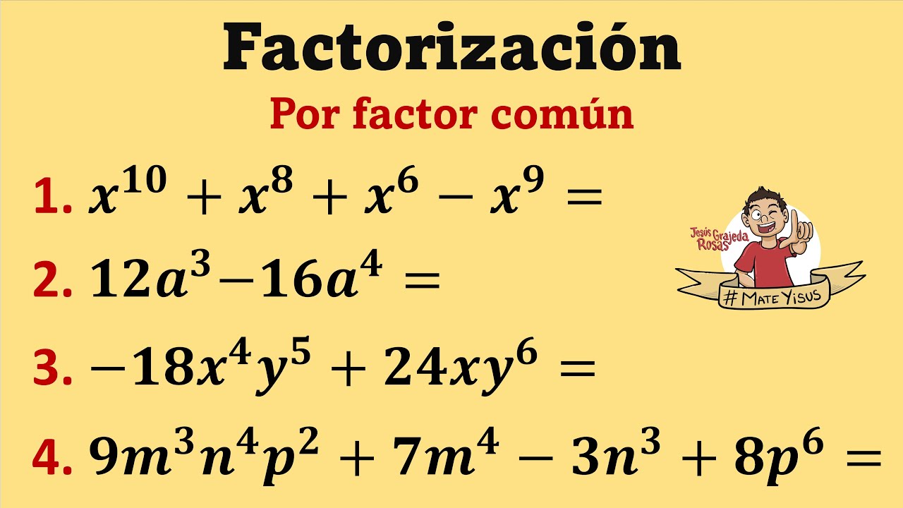Factorización por Factor Común. Método 2 | Video 2 de 3.
