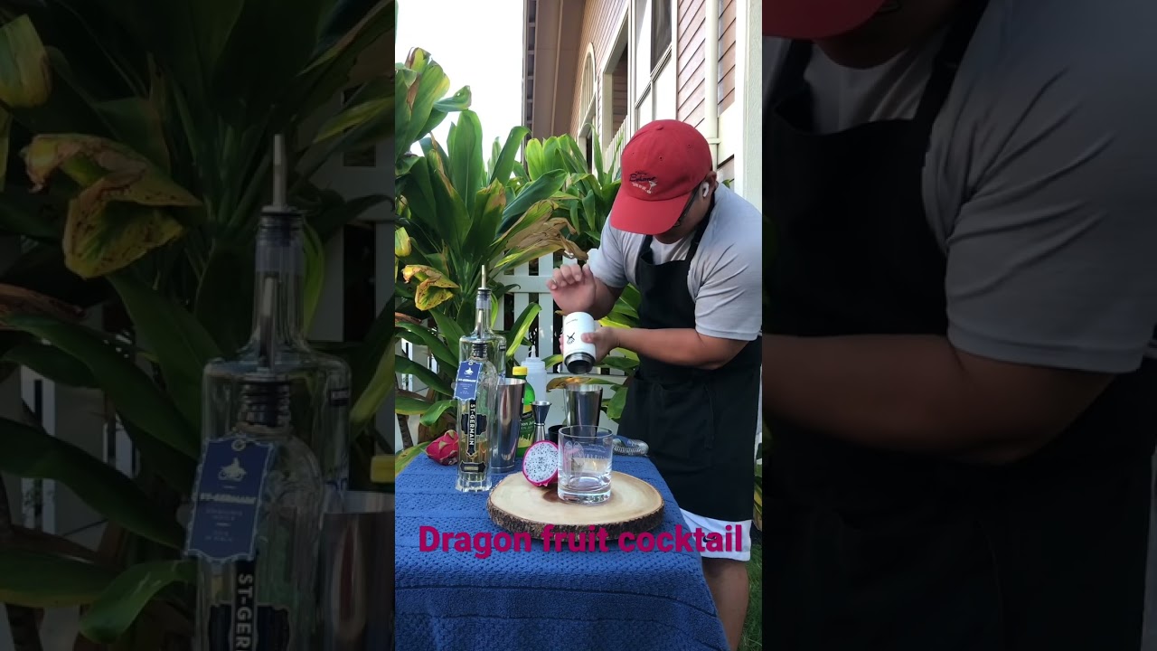 Dragon fruit fizz drink #shorts #drink #summer #food #fruits #hawaii #easy #fyp #hot #recipe #viral