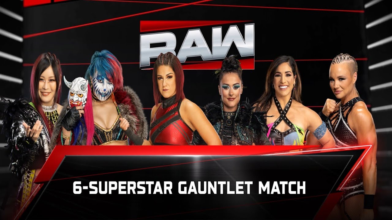 Bayley vs Lyra Valkyria vs Asuka vs Raquel Rodriguez vs Iyo Sky vs Ivy Nile (6 WOMEN GAUNTLET MATCH)