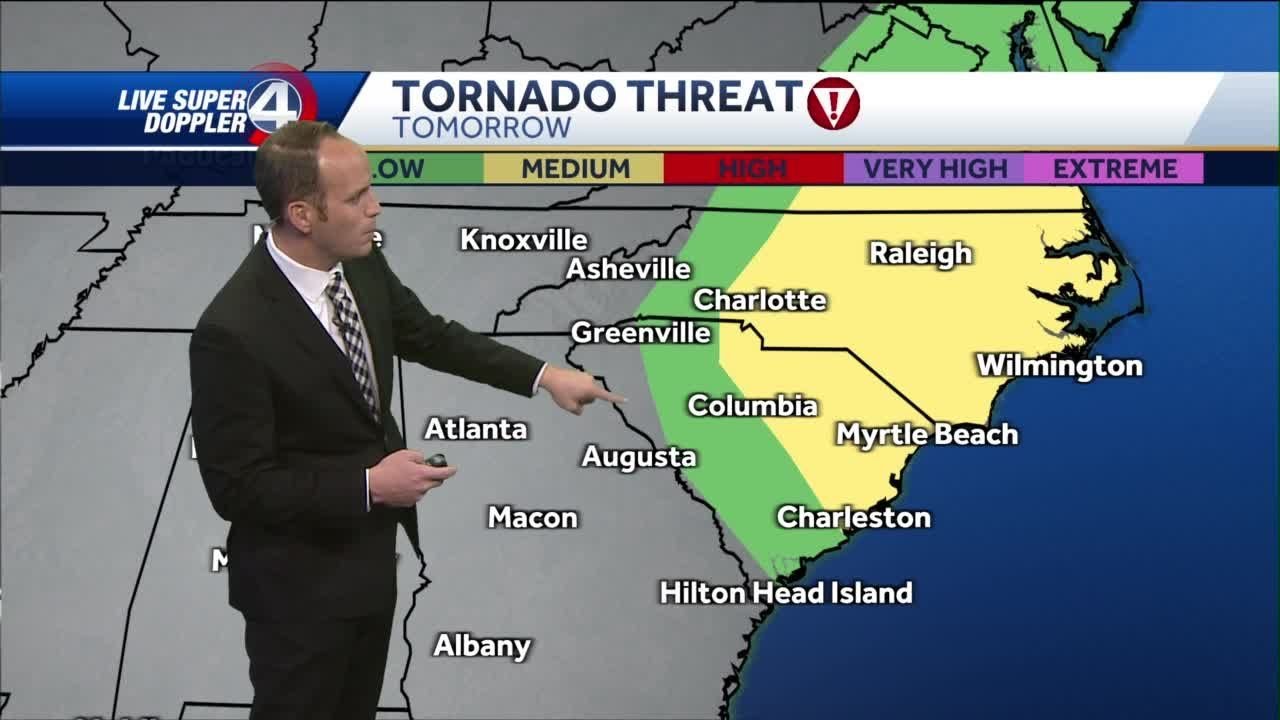Remnants of Nicole bring heavy rain, tornado threat