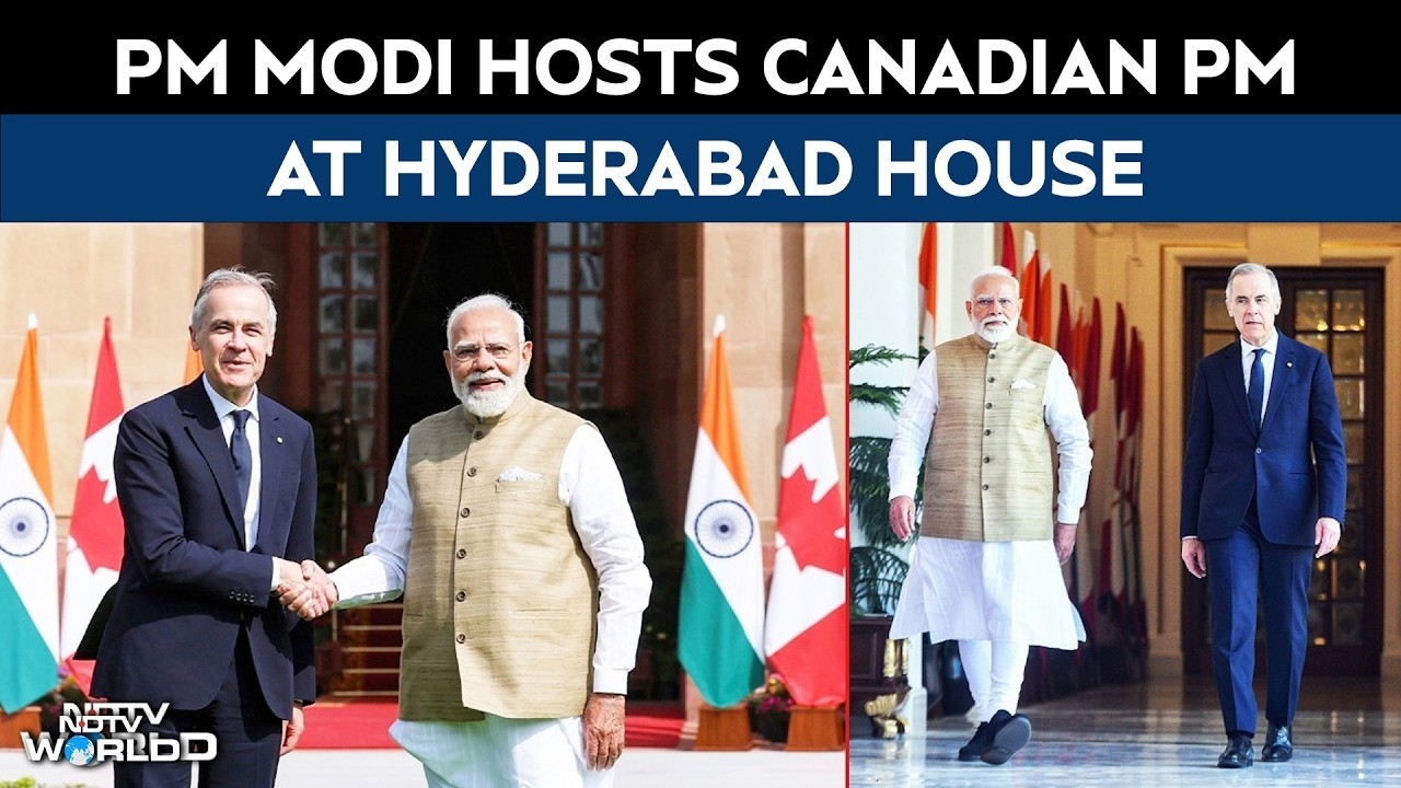 PM Modi Carney Meet | Canadian PM Mark Carney Meets PM Modi At Hyderabad House During India Visit