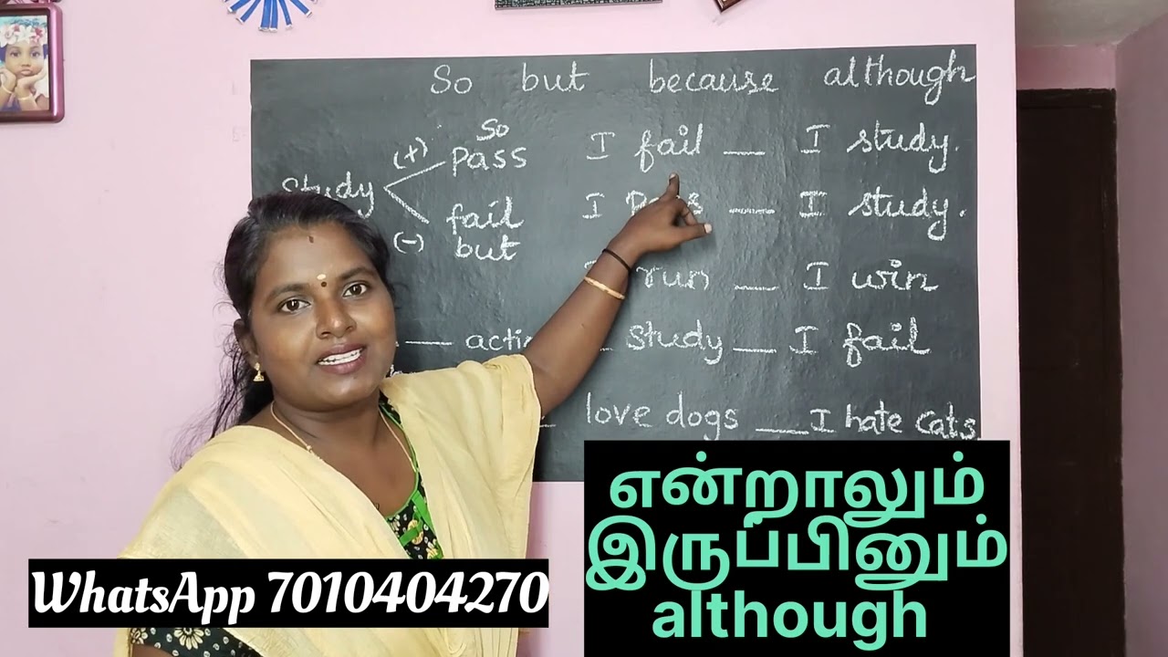 difference in conjunction so but because although