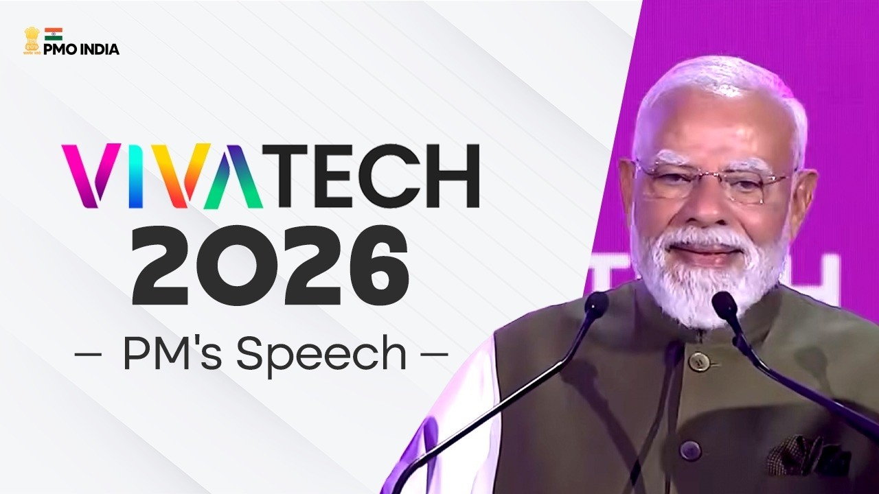 PM Modi attends the VivaTech 2026 in Paris