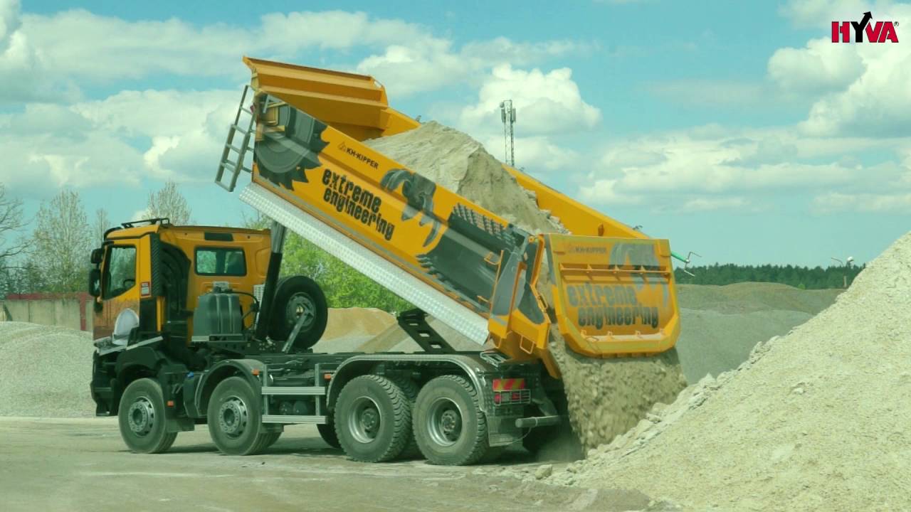 New Renault K 8x4 tipper at work
