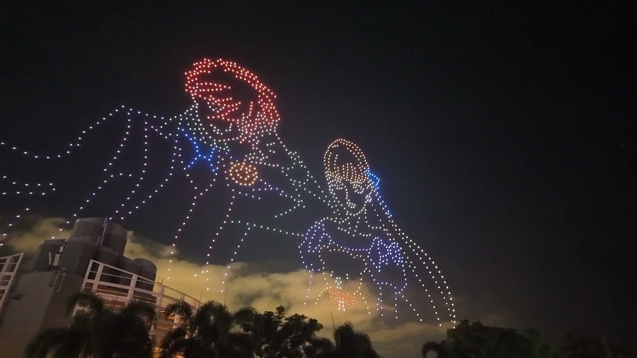 高達無人機表演｜4K｜30th｜Wing Gundam｜30週年｜飛翼高達｜#Pocket3 拍攝 #3米自拍棍 #偽航拍 #給錯過的你們可以補看