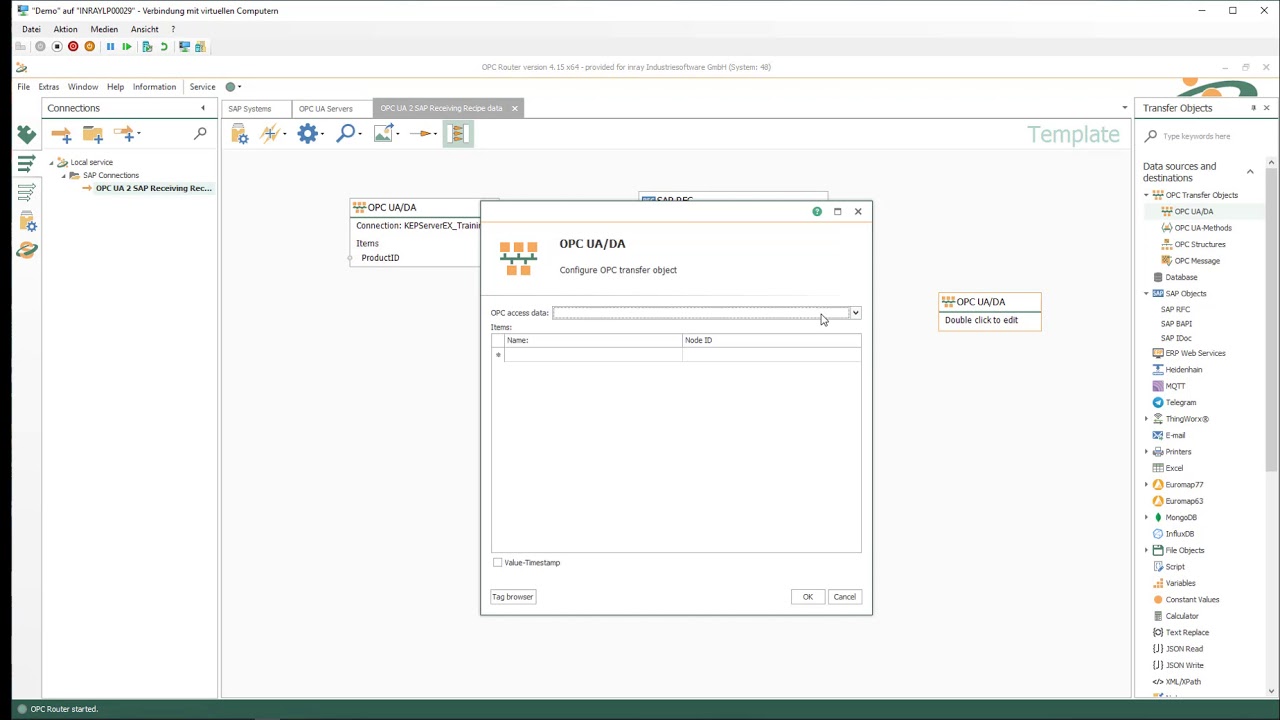 Tutorial: How to Connect OPC data sources to SAP