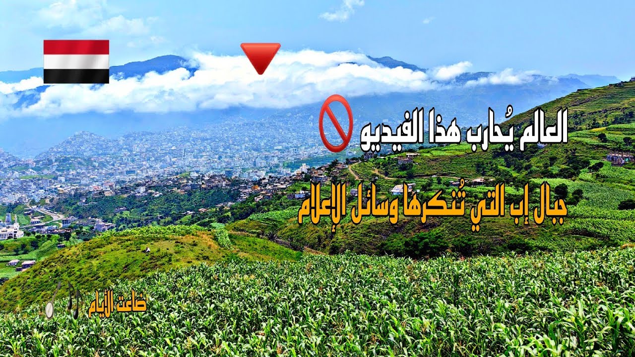 أغنية ضاعت الأيام لأيوب طارش في جبال إب الخضراء | مناظر المدرجات الزراعية الخضراء من جبل الكداهي ⛰️