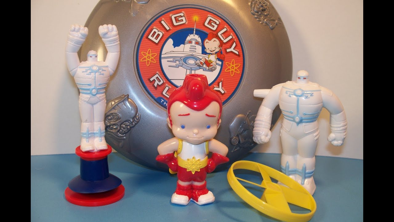 2000 HARDEE'S BIG GUY RUSTY and THE BOY ROBOT COOL FULL COLLECTION MEAL VIDEO REVIEW