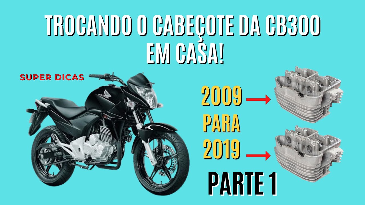 Coloquei o cabeçote 2019 na CB 300 em casa