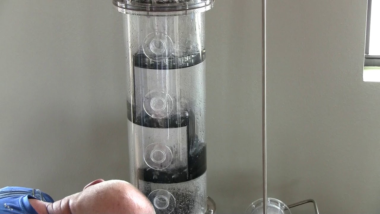 Acrylic Distillation Training Tower w/Reboiler & Roto-Meters/DTT-5 Demo