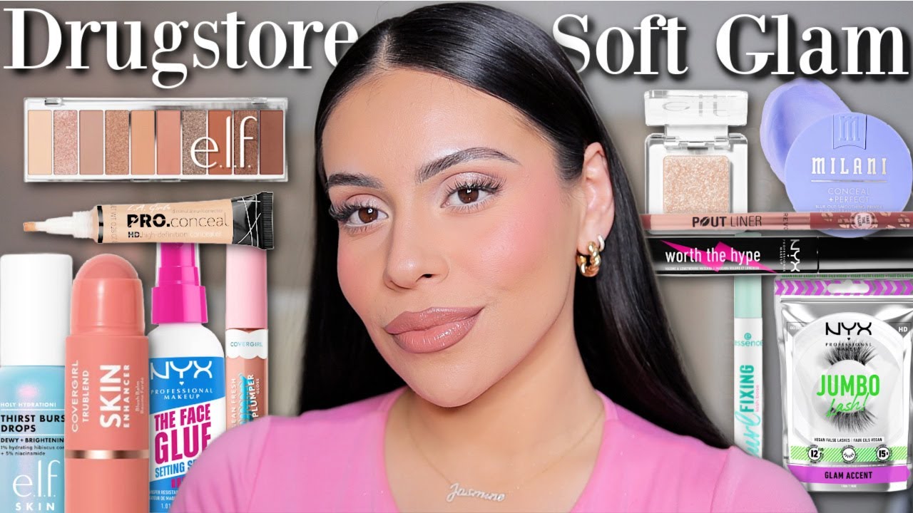 Soft Glam using only DRUGSTORE MAKEUP ✨🎀
