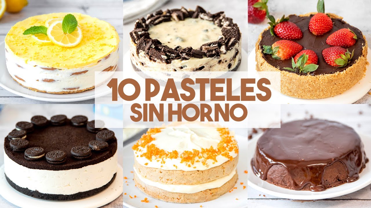 10 RECETAS de PASTELES SIN HORNO 🍫 | Tortas Fáciles y Rápidas