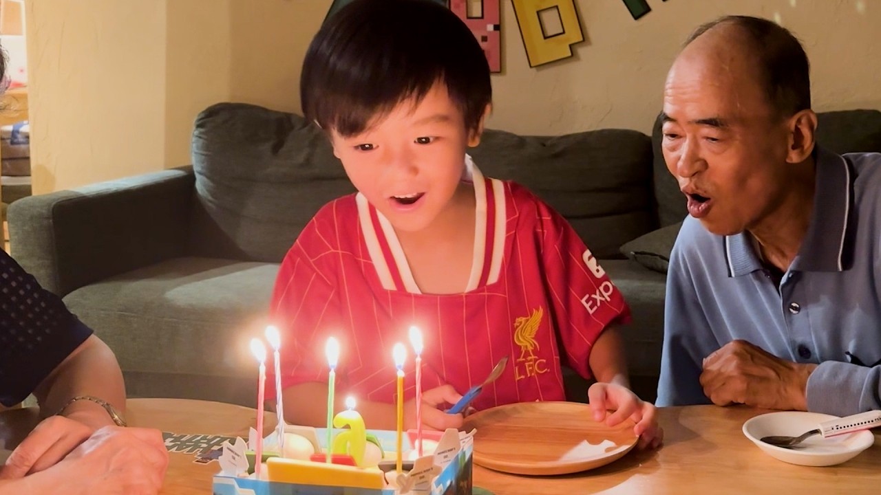 【6歳誕生日】楽しかったはずが祖母が帰ると号泣しちゃう孫ぴ