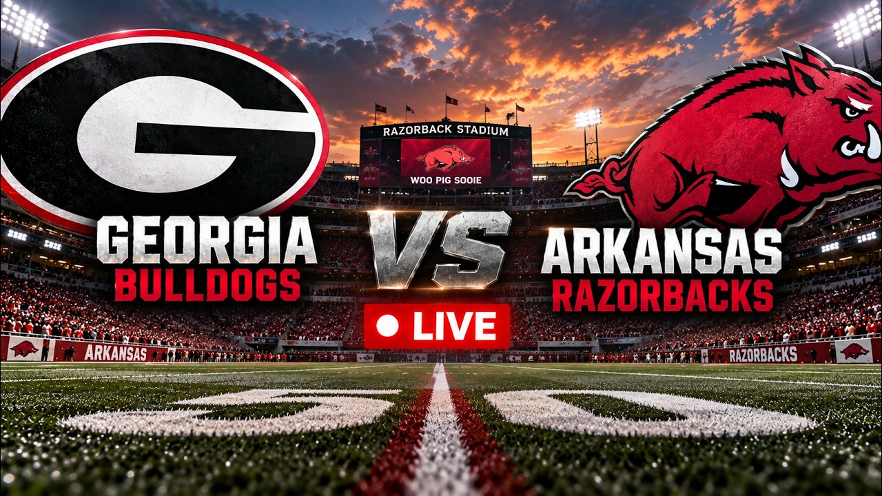 Georgia Bulldogs VS Arkansas Razorbacks LIVE | CFB 2026