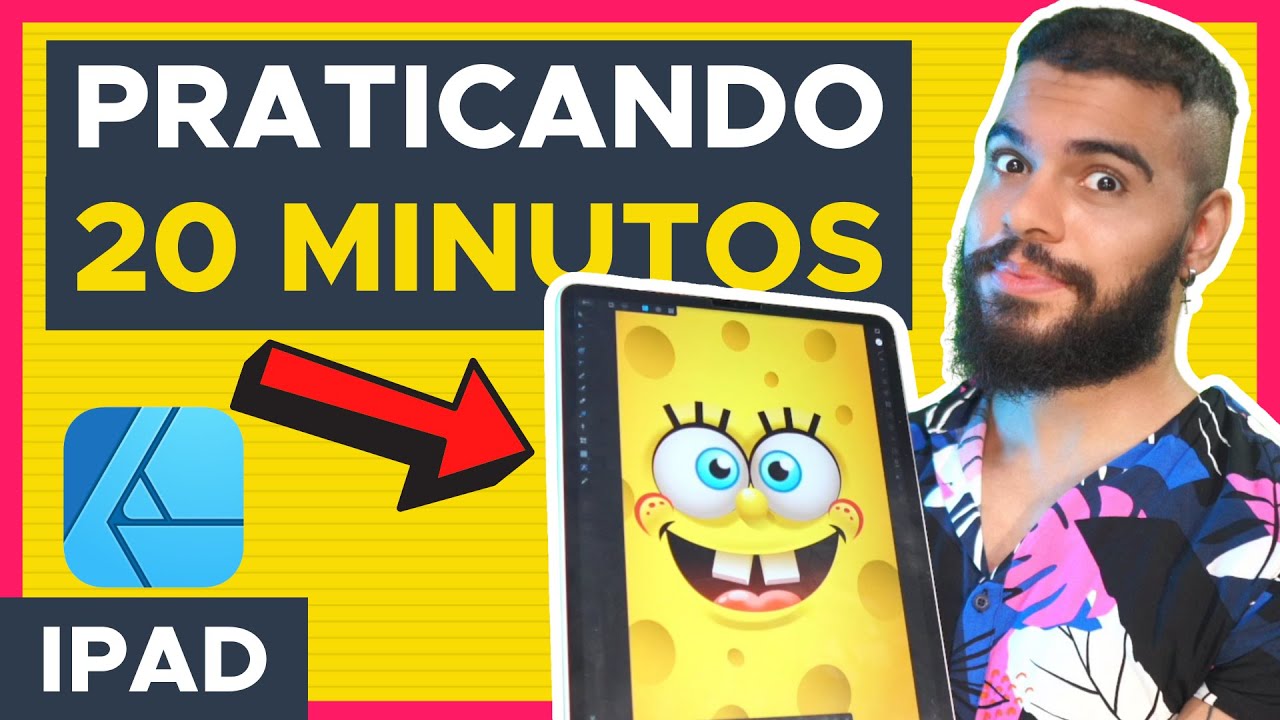 Criando BOB Esponja em VETOR no iPad | Aula Completa AFFINITY Designer para IPAD