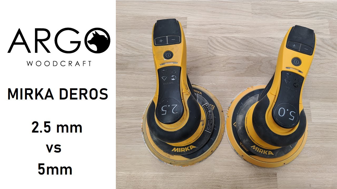 170 - Mirka Deros 2.5mm vs 5mm porównanie szlifierek mimośrodowych