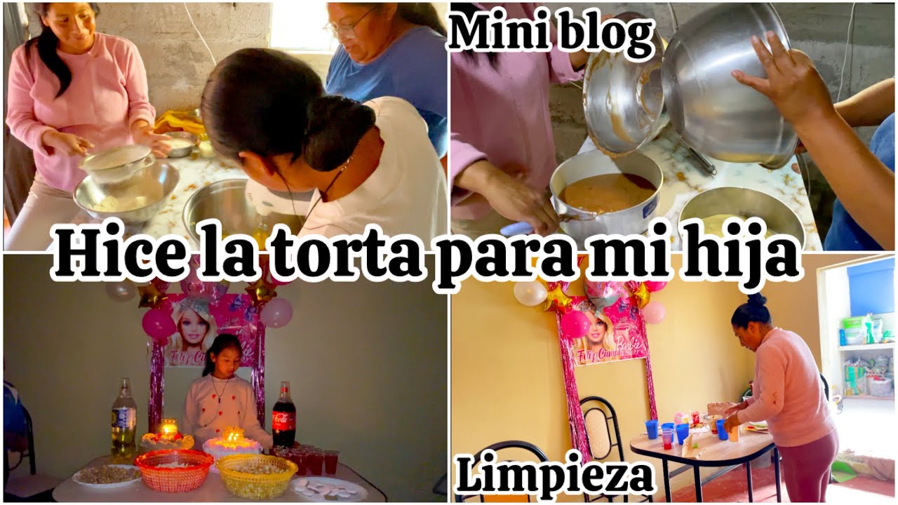 Preparando la torta de cumpleaños para mi hija🎂🤗asi la pase 