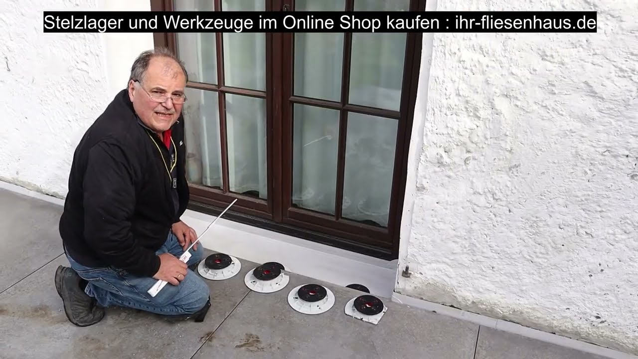 Stelzlager Fenstereinstieg Terrassenbau einfach erklärt
