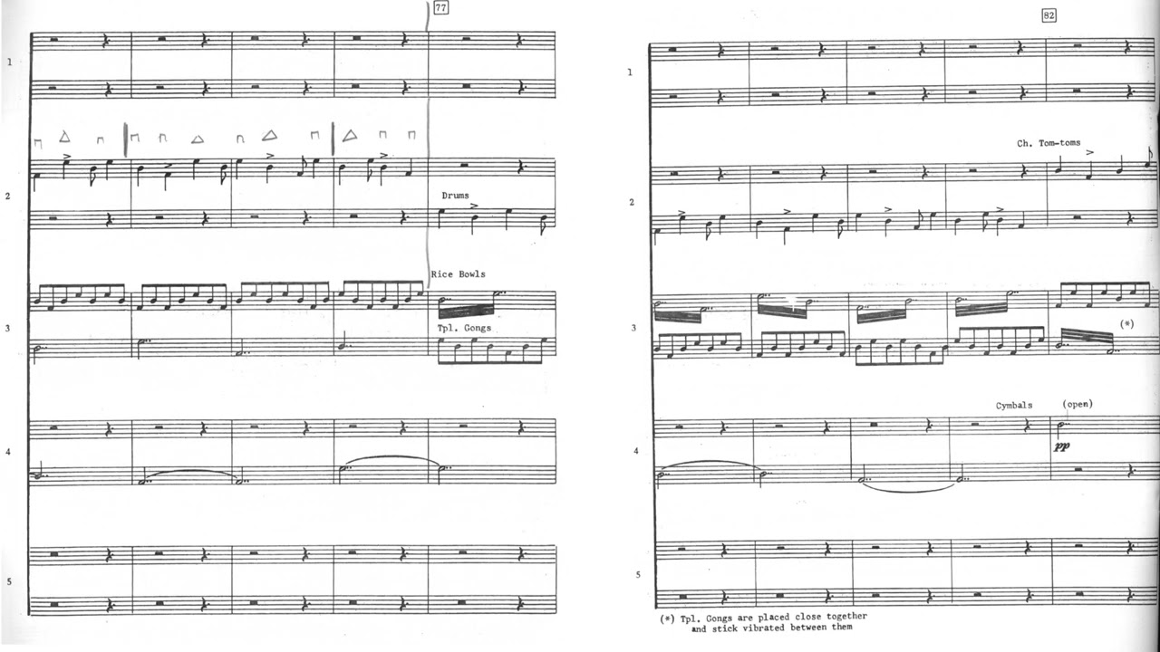 Henry Cowell - Pulse, for Percussion Ensemble HC.565 (1939) (Score Video)