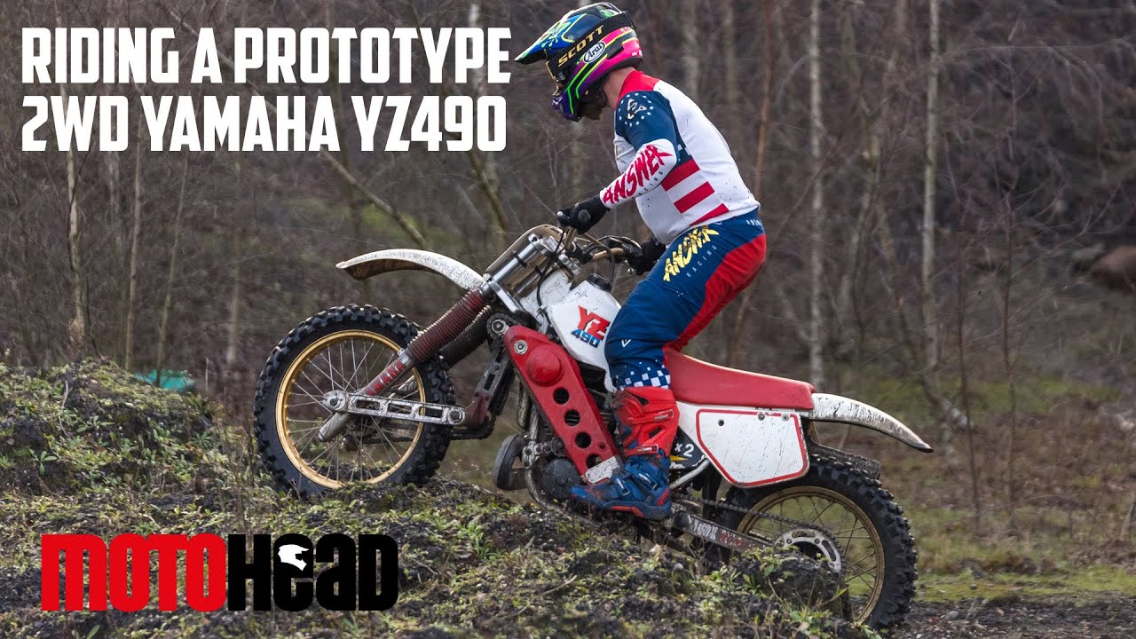 Yamaha YZ490 двухтактный с двумя ведущими колесами: тестирование забытого прототипа