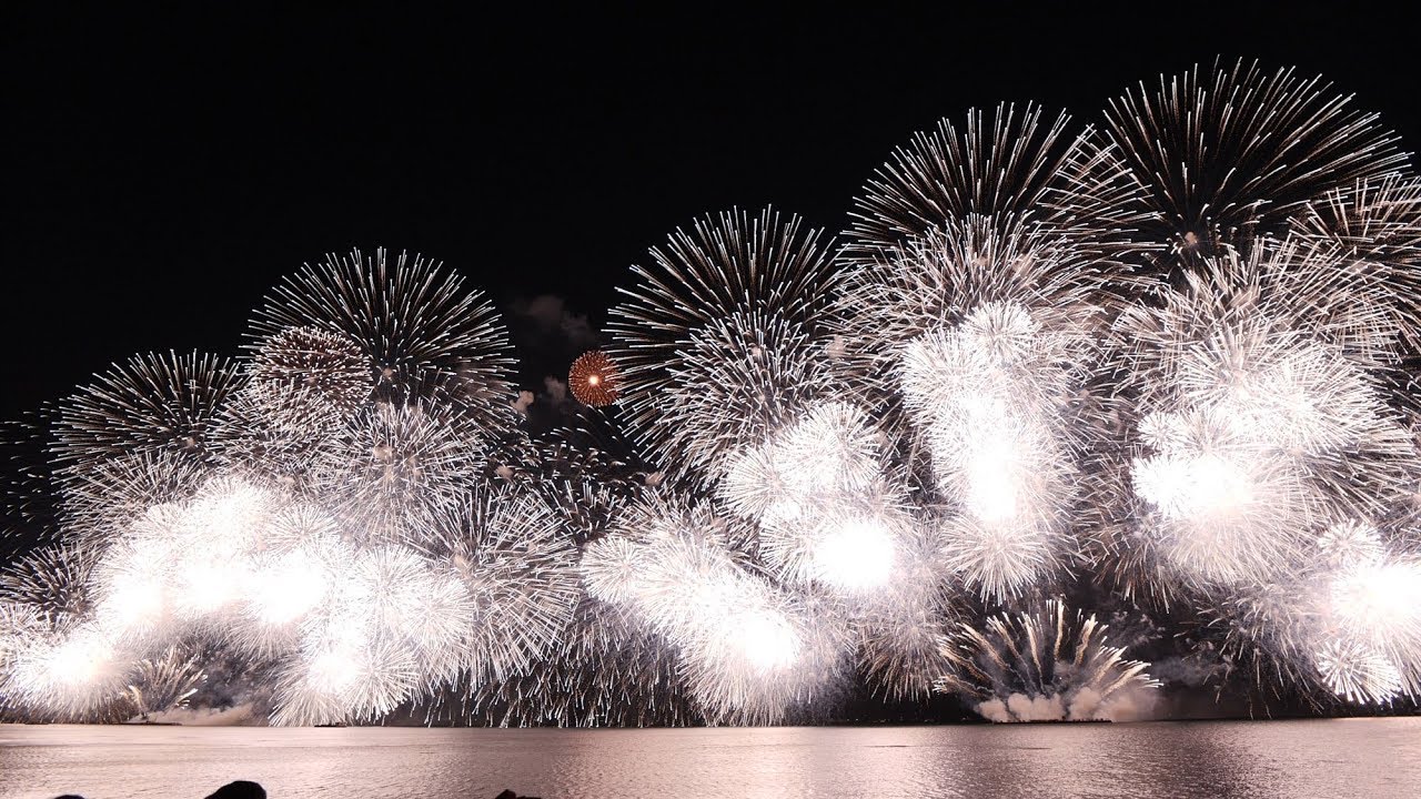 びわ湖大花火大会2019　ダイジェスト（4K)　Biwako Big Fireworks　びわ湖ホール前の有料立見席