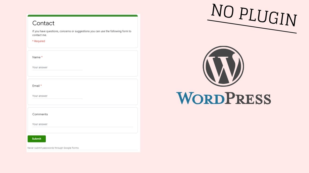 How to Add Contact Form in WordPress Without Plugins