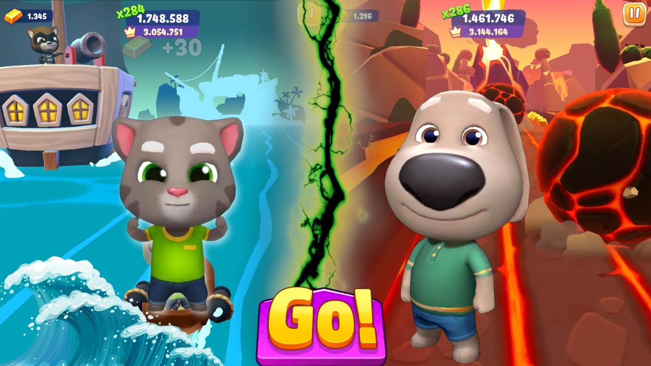 Talking Tom Time Rush 2 - Roman Tom vs Agent Ben - High Score Race - Android Gameplay