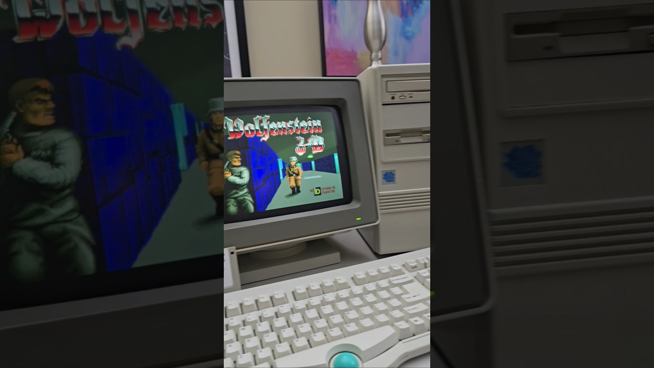 #90s PC #gaming 💾 - WOLF3D on MS-DOS - #asmr #nostalgia