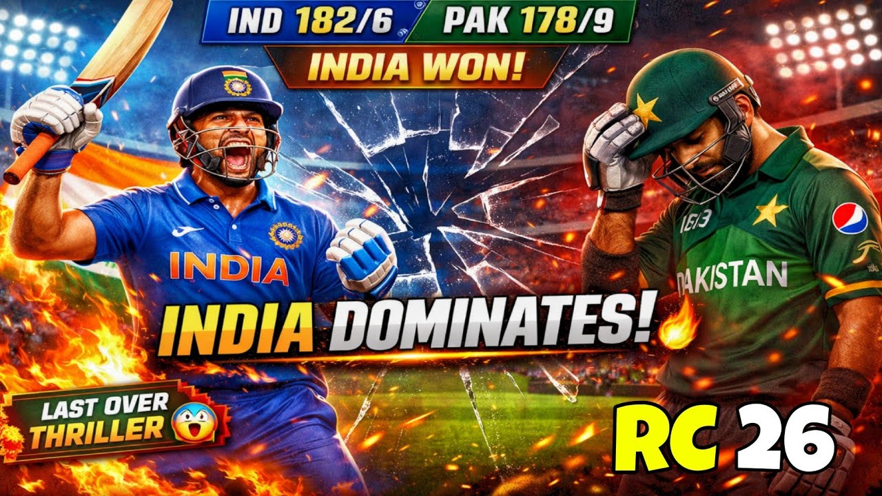 INDIA vs PAK 😱 Last Over Thriller – India Won the War! 🔥🇮🇳 Real Cricket Game