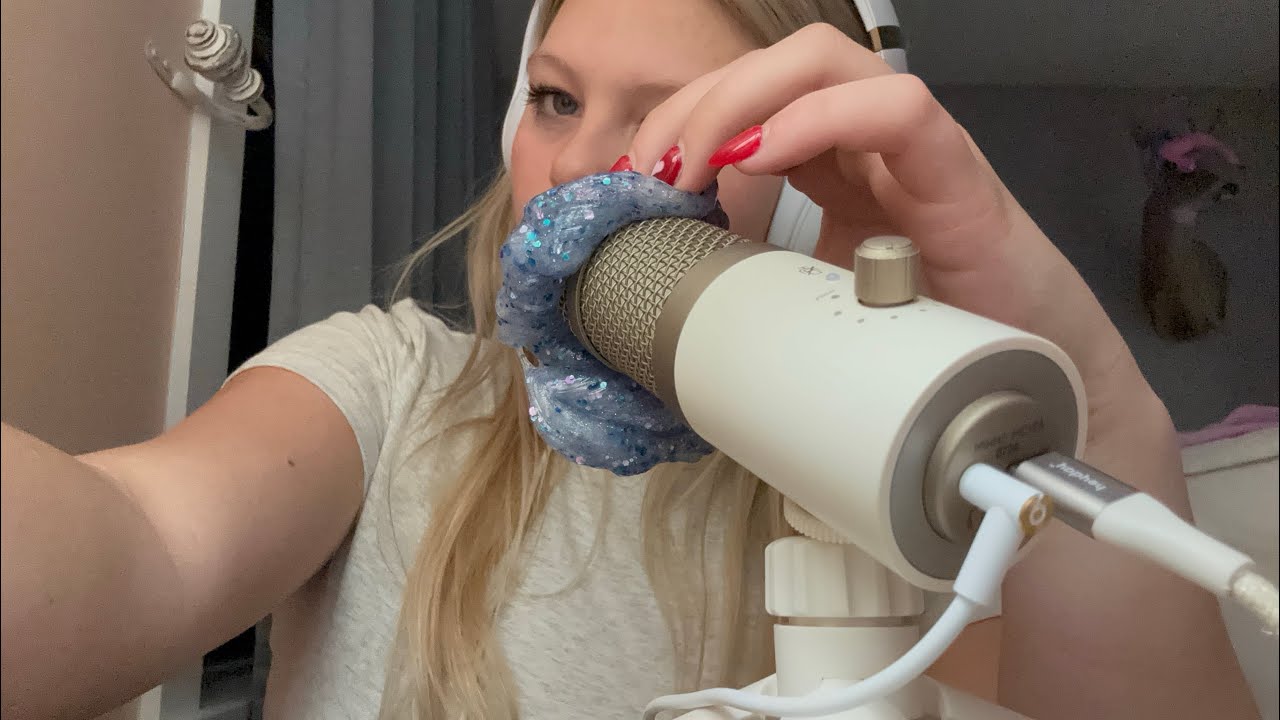 ASMR slime on the Mic! ✨ +making slime 😂