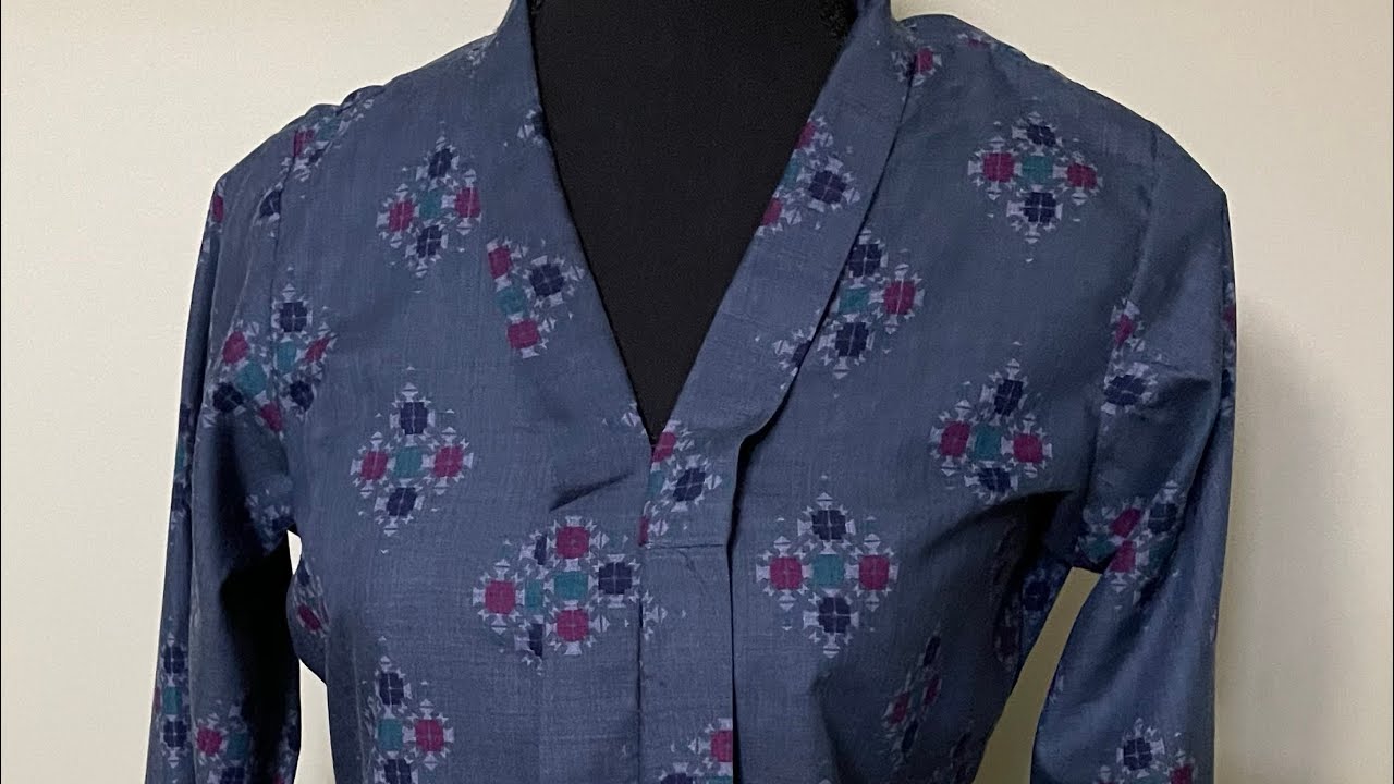Elegant v- neck blouse - Step by Step Cutting and Stitching